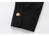 2024 Women's Winter Fashion Poplin Shirt with Gold Button Details