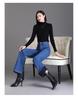 High-Waisted Slimming Plus Size Jeans - Women's Autumn/Winter Velvet Thickening Straight Leg Pants