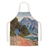 Monet Art Oil Painting Art Student Literary Apron Mori Studio Adult Sleeveless Kitchen Work Waist Bib
