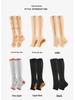 Women's Open-Toe Compression Zipper Socks - Elastic Calf Support 