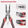 HOUSERAN Long Nose Thin 211mm Pliers, Tool, Ultra-Fine, Precision, Spring-Loaded, Locking, Multi-Function,