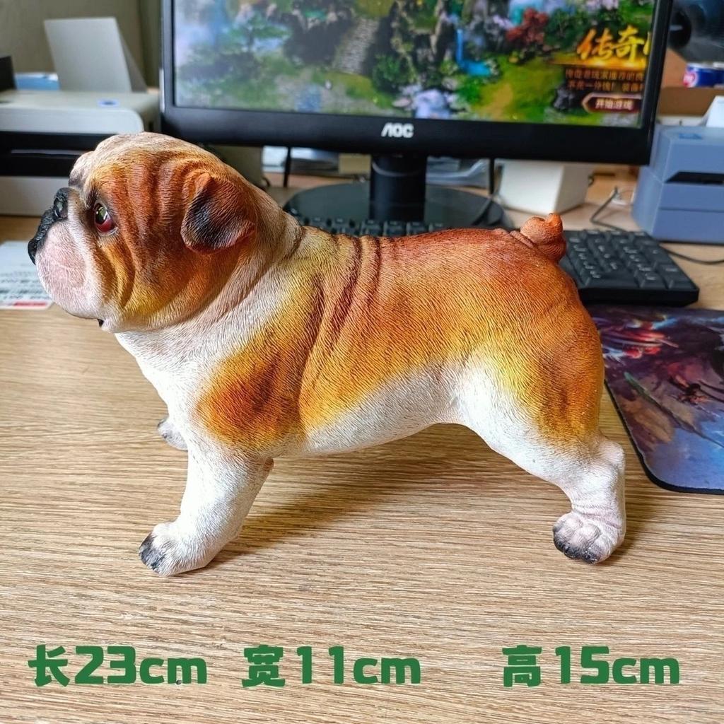 BRResin Handicrafts Creative and Cute Realistic Puppy French Bulldog Decorative Item Dog Outdoor Garden and Courtyard DecorationEY