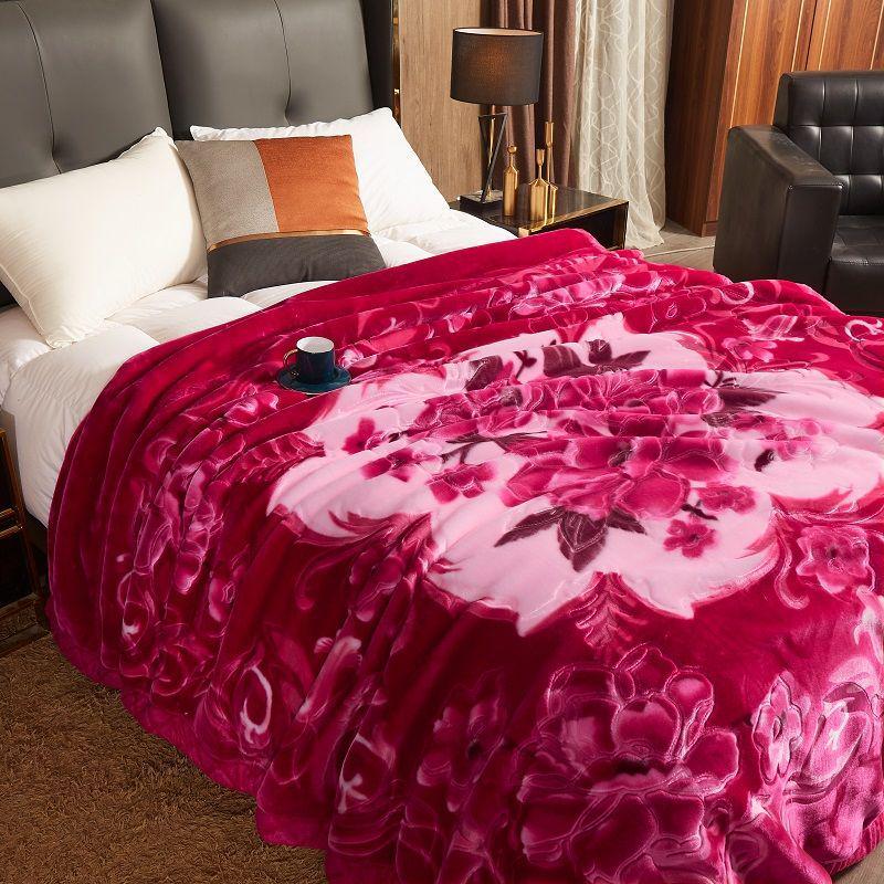 G5Z Double Layer Thickened Raschel Blanket - Cozy Autumn/Winter Quilt for Couples or Wedding Cover