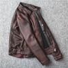 Spring and Autumn New May Khaki Brown Vintage To Do Old First Layer Cowhide Leather Leather Men's Motorcycle Tuxedo