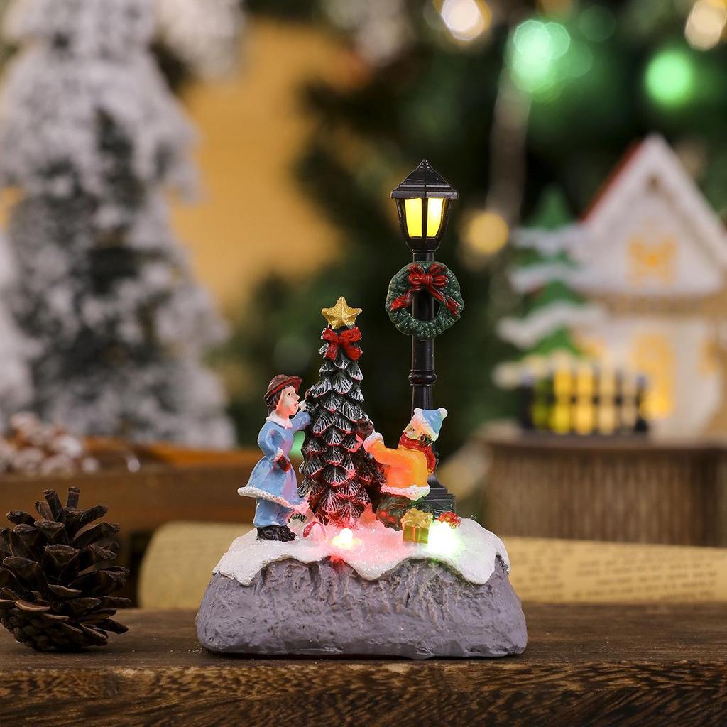 Harz Weihnachts-Minihaus Nachtlicht-Ornament - Kindergeschenk