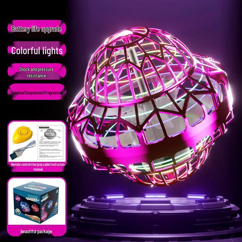 Luminous UFO Gyroscope Spinning Flying Ball Toy with Remote Control