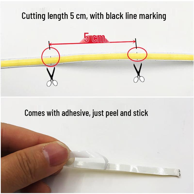 5V USB Flexibles Selbstklebendes COB LED Streifenlicht mit Schalter