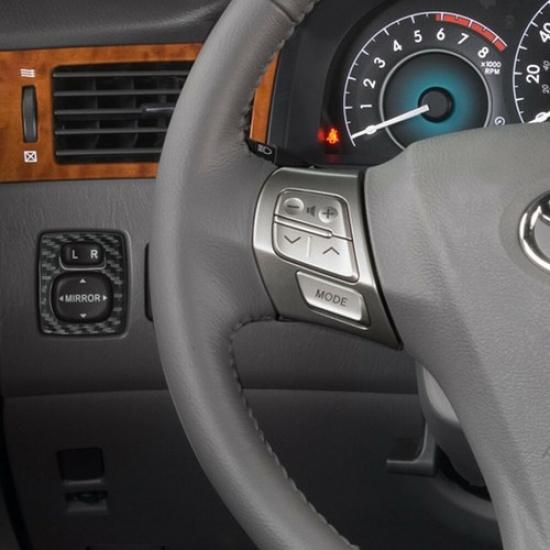 Carbon Fiber Power Mirror Control Button Cover Trim For Toyota Camry 2007-2011