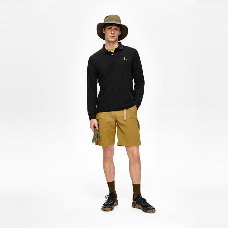 Bianlefen Men's Long-Staple Cotton Long-Sleeve Polo Shirt