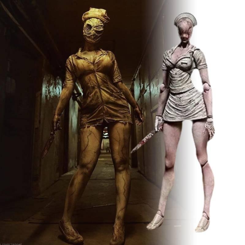 Silent Hill 2 Figma Üçgen Kafa Aksiyon Figürü Kırmızı Piramit Yüzlü Hemşire Koleksiyon Modeli