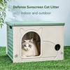 Outdoor Rainproof Cat House Stackable Plastic Pet Nest Four Seasons Cozy Shelter with Escape Door for Small Pets Kitten Condos