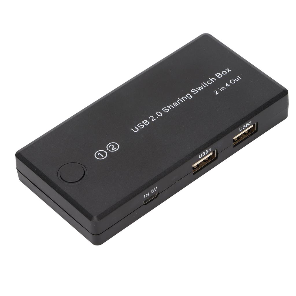 USB 2.0 Switch Selector 2 in 4 Out Great Compatibility Computer Peripheral Switcher Adapter