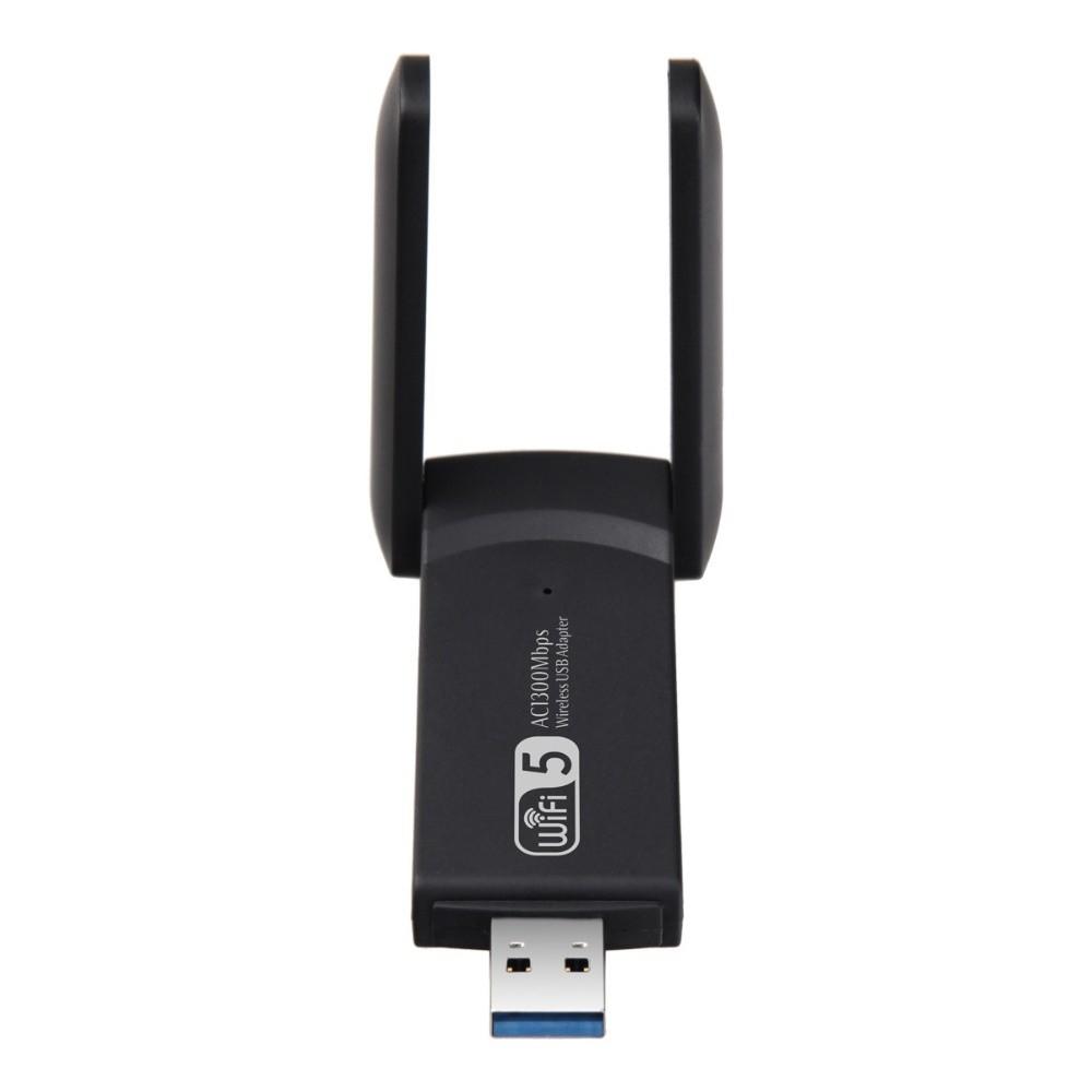 Dual Band WiFi USB Adapter 2 Antenna Design 2.4G/5Ghz 1300Mbps WiFi Dongle Powerful Driver Free Wireless Network Card Home Use