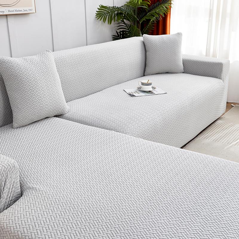 

1 шт. жаккардовый чехол на диван пылезащитный чехол на диван для гостиной протектор съемный моющийся накидка 1 Seater светло-серый