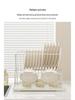Foldable Kitchen Dish Drying Rack for Plates, Bowls, and Cutlery Storage