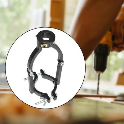 Square Hole Drill Bit Adapter Bracket Aluminum Alloy Easily Install Adjustable 1.5-2.17 Inch