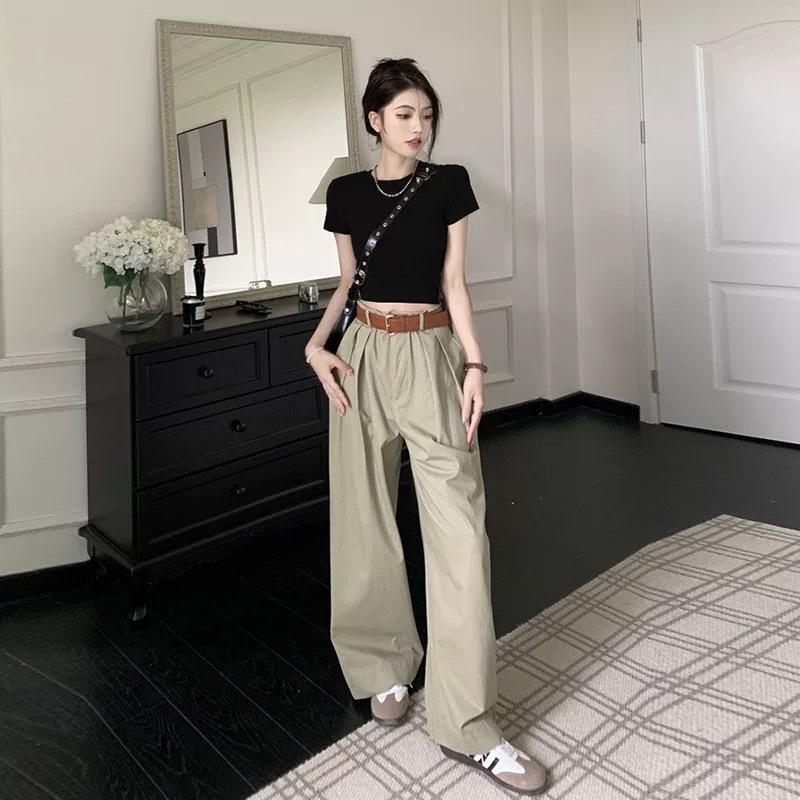 Summer Sexy Short Sleeve French Slim Slim Skinny Waist T-Shirt Pure Desire Spice Girl Versatile Niche Fashion Top Ins
