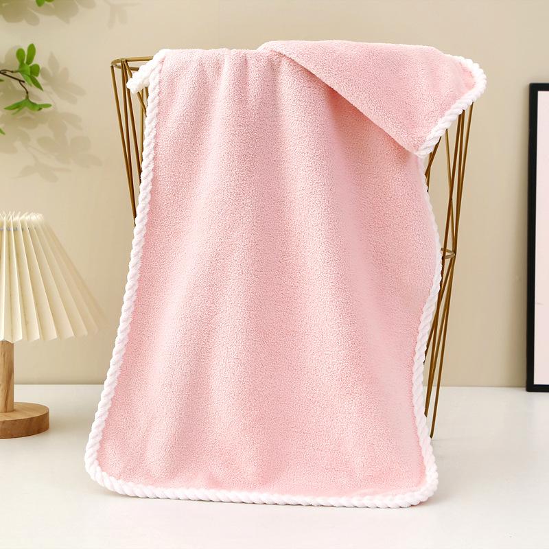 Towel High-density coral fleece towel Bath towel Square towel Water-absorbing quick-drying towel