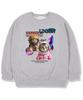 UNION GARMENTS Space Cat Fleece-Lined Oversized Sweatshirt Gray