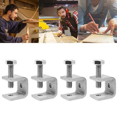 Soporte de mesa de acero inoxidable con abrazadera en C plateada de 0 a 20 mm