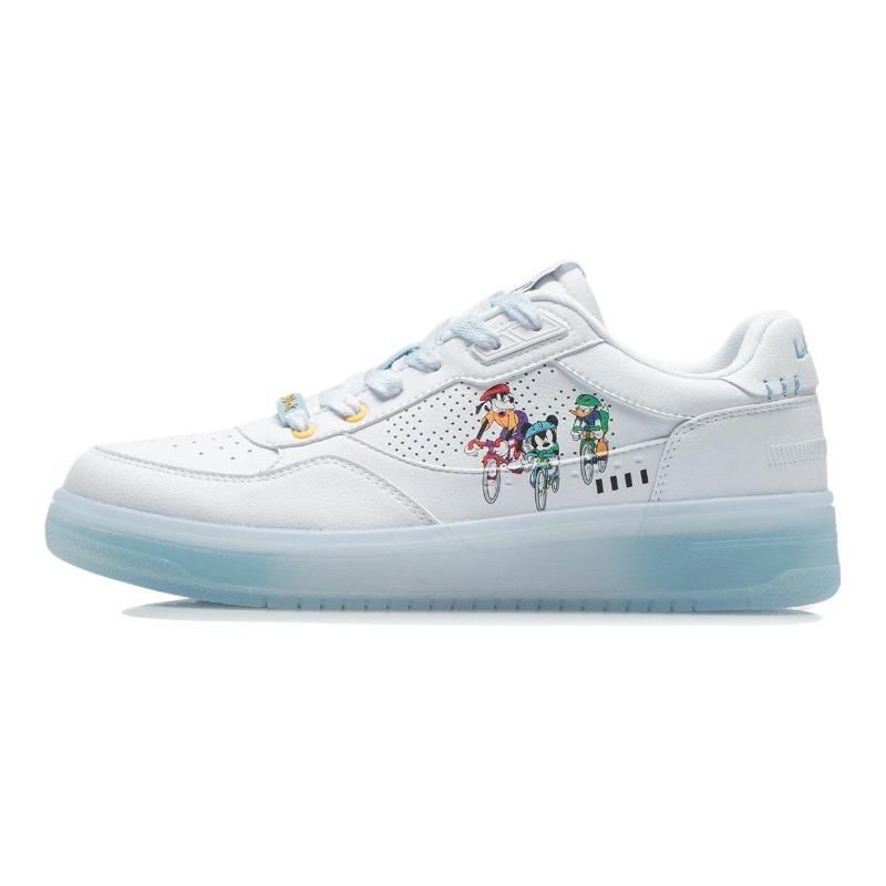 LiNing Disney co-branded men low-top skate shoes white blue lightweight breathable AGCR203-6 39.5