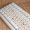 MOA Usagi Milk White Custom 5-Sided Dye-Sublimation Cute Keycaps for Mechanical Keyboards