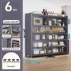 Befu 6-Tier Stainless Steel Kitchen Storage Cabinet with Heightened Top