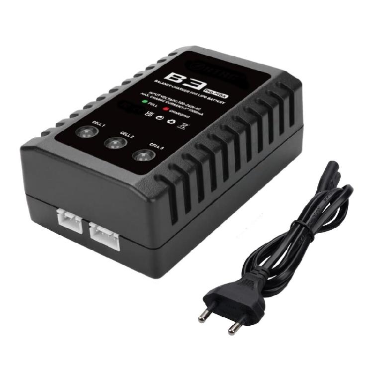 Efficient Lithium Battery Charger 2S 3S Compatibility Separate Balance Port Prolongs Battery Service Black Design