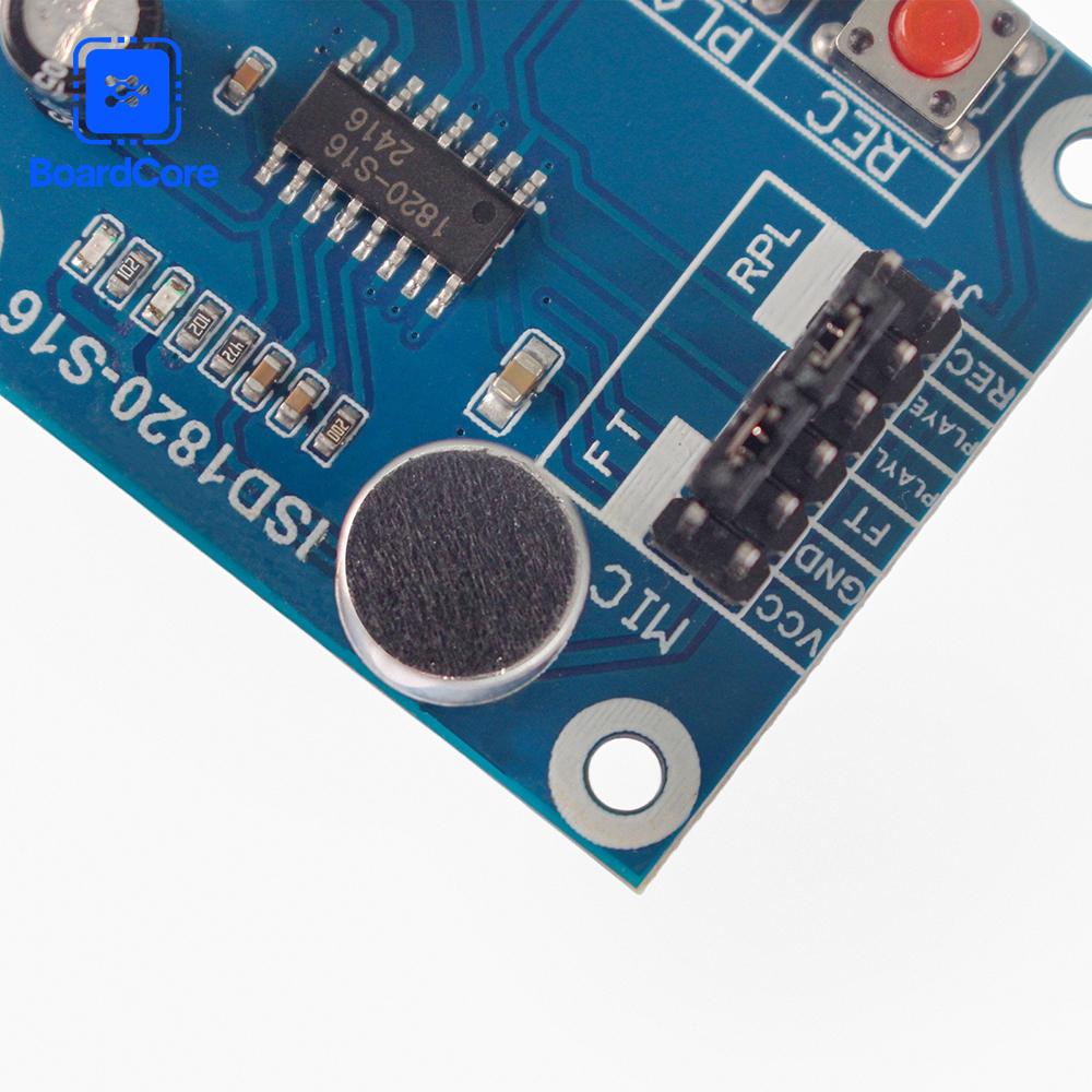ISD1820 Recording Module Voice Module with Mic Sound Audio DC 3V-5V