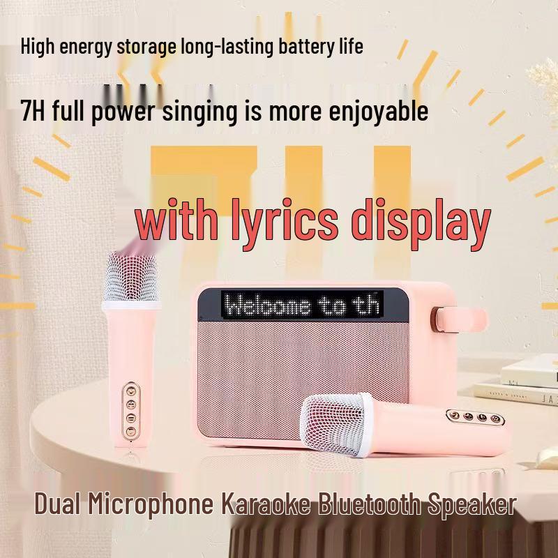 

Portable All-in-One K-Song Bluetooth Speaker & Wireless Microphone чорний
