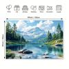 2D Plane 1 Piece of Mountain Forest Background Fabric Suitable for Indoor Parties Weddings Birthdays and Camping Decorations