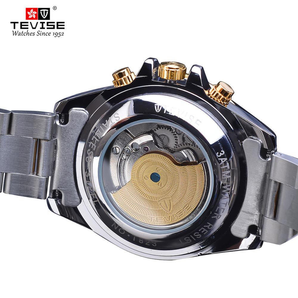 Luksusowy Tourbillion Topowej Marki Zielona Tarcza Złoty Stal Nierdzewna Męski Biznesowy Sportowy Design Męski Automatyczny Zegarek Sportowy na Rękę