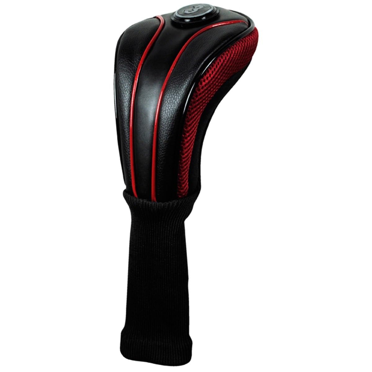 

LEZAX Fairway Wood TEE-OFF Headcover, TOHC-6552, Black/Red