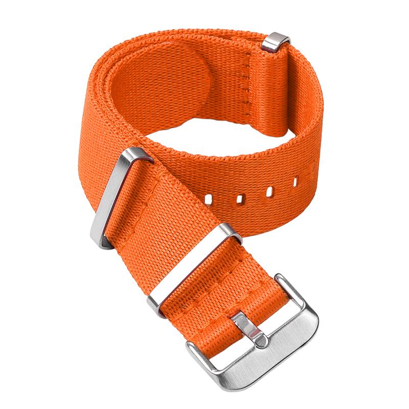Fashion Watchband Stripe Replacement Men Women Nylon Watch Band with Silver Pin Buckle 20mm 22mm Strap for Rolex Band for Omega