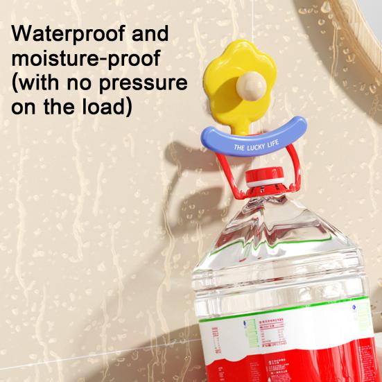 Blumenwandhaken Bohrlos Selbstklebend Robust Multifunktional Zuhause Büro Badezimmer Kleidung Hut Schal Handtuch Tasche Schlüssel Regenschirm Tasche Kleiderbügel