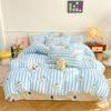 Dormitory Cartoon Printing Three-piece Set, Small Fresh Bed Sheet Quilt Cover, Skin-friendly Four-piece Set