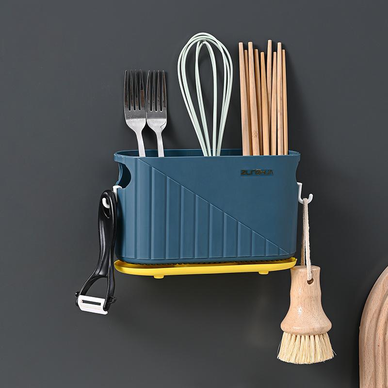 Home Kitchen Multifunctional Wall Mounted Water Filter Chopstick Shelf