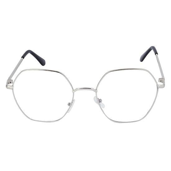 Dervin Clear Lens Hexagon Spectacle Frame for Men and Women (Large Size) - Pack Of 1
