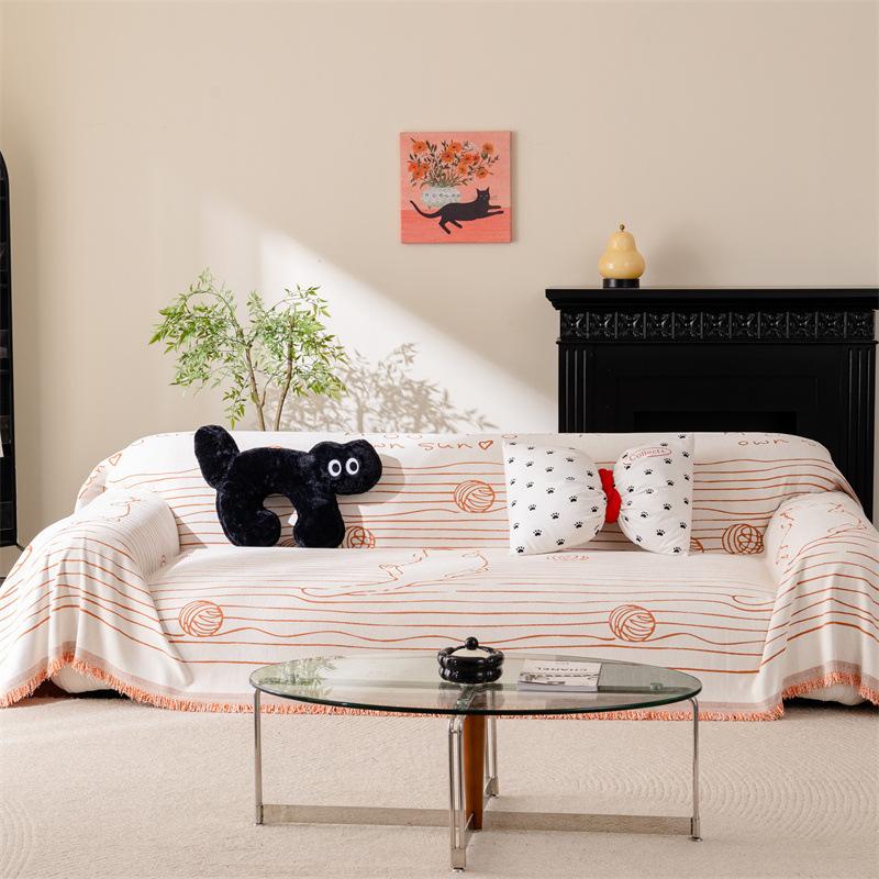 New modern simple chenille all-season sofa towel full cover one piece high-end sofa cover cloth towel