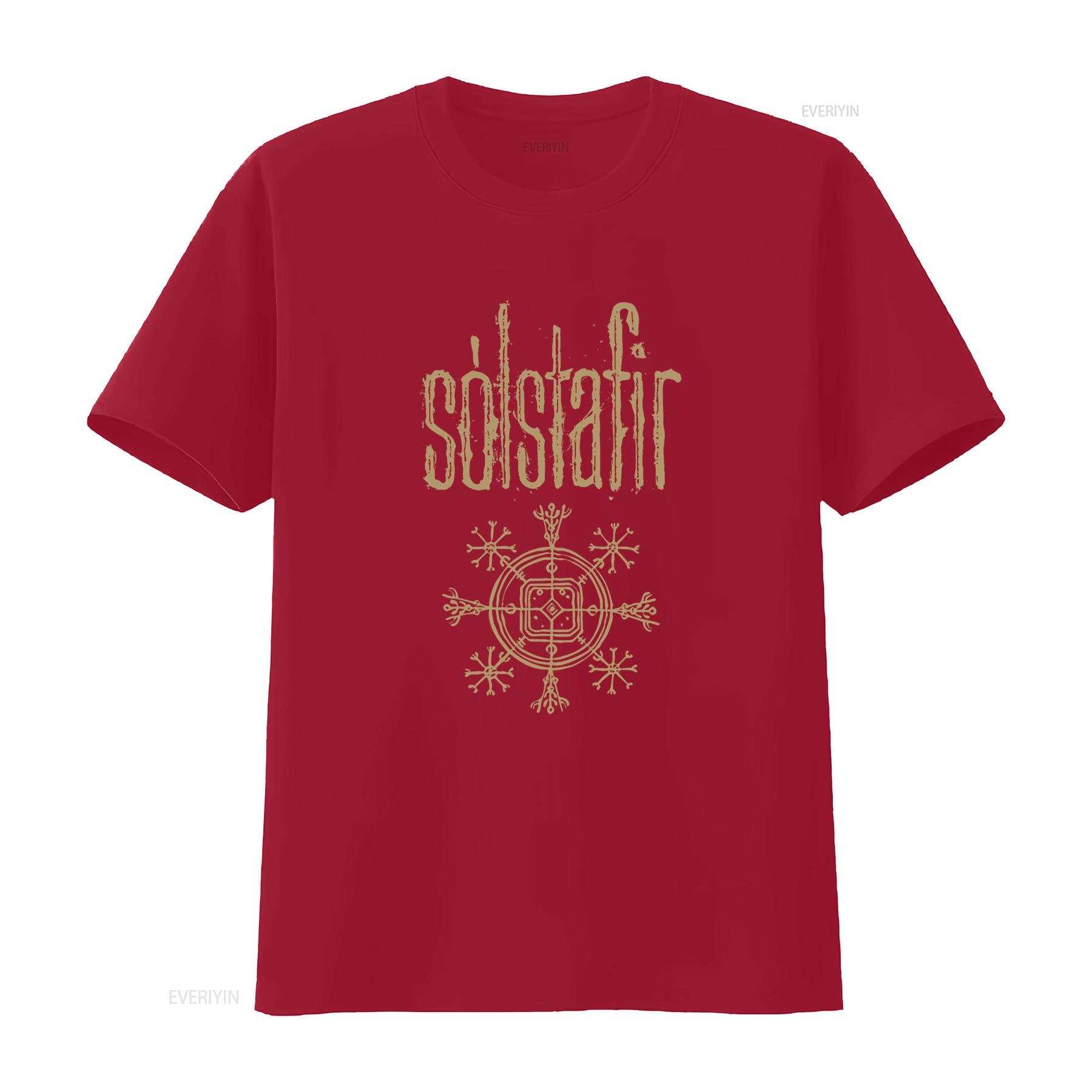 Solstafir Gold Logo Symbol T shirt S XXL Black Metal Official with Unique Design vintage Washed Slightly designer clothes S