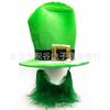 St. Patrick's Day Decoration Irish Hat Dense Velvet Green Green Beard Hat Men's Decorative Hat Green Goblin Top Hat