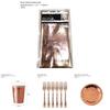 Stunning Rose Gold Stamping Disposable Tableware For Wedding And Babyshower Parties