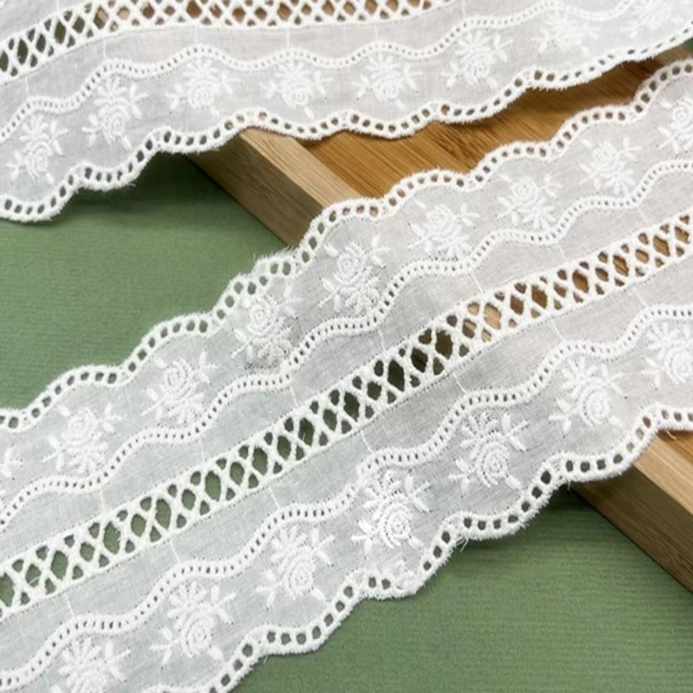 Handmade Floral Embroidery Lace 2 Yard Lace Ribbons Trim Wedding Embroidery  Home Decor