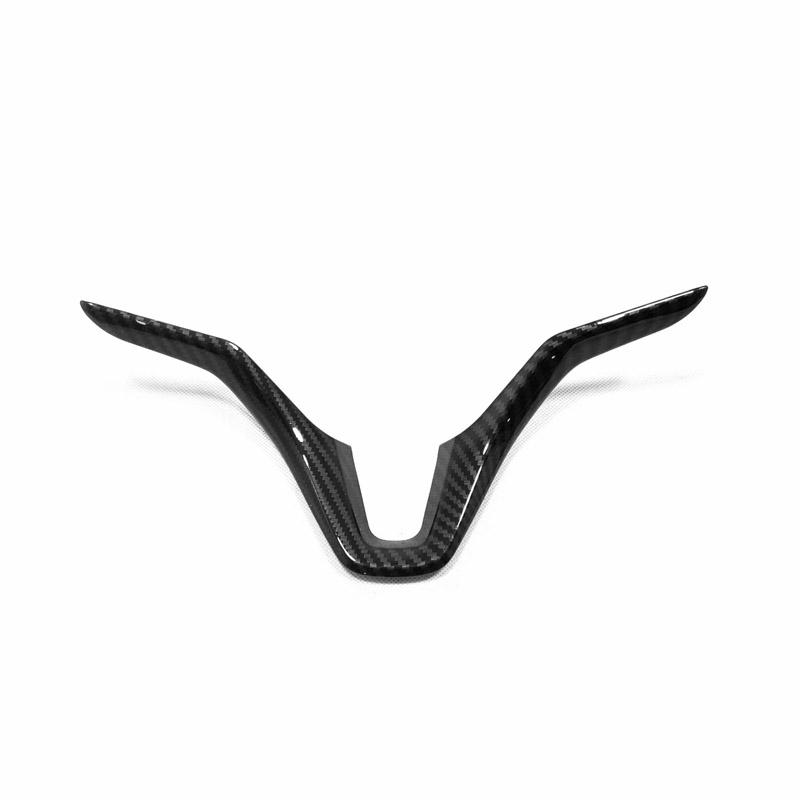 For Honda Jazz GK5 2015- Interior Steering Wheel Sequin Cover Moulding Frame Trims ABS Carbon Sticker Car-Styling Accessoriy