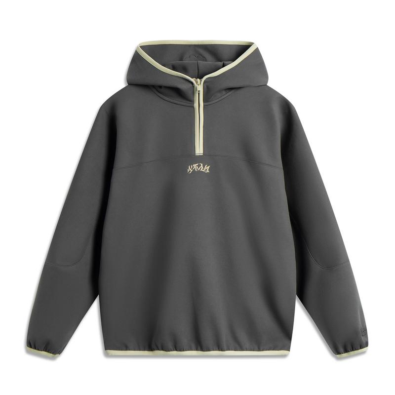 Свитшот Li Ning Не Входи В Реку Мужской Угольно-Дымчато-Серый AWDV883-1 2XL
