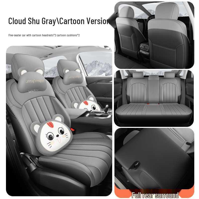Perforated Leather Car Seat Covers for Geely Emgrand 5th Gen, All-Season, Vehicle-Specific, Full Coverage Seat Covers