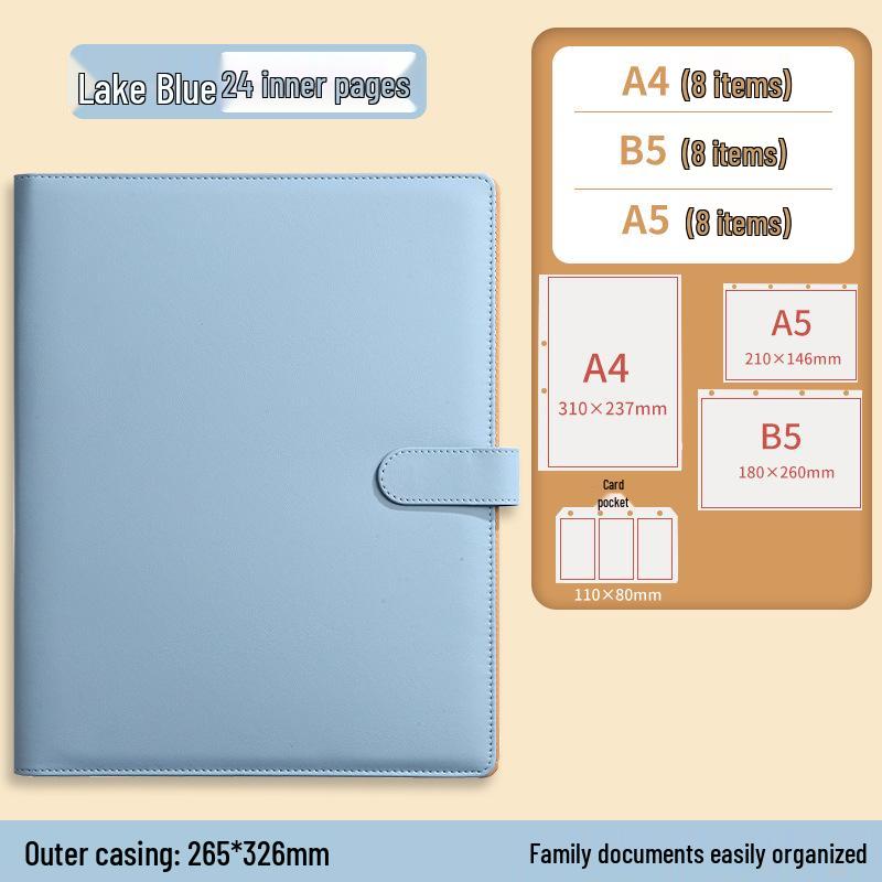 A4B5 Family Document Organizer: Loose-leaf Binder for Tickets, Certificates, Pregnancy & Postpartum Check-up File Management