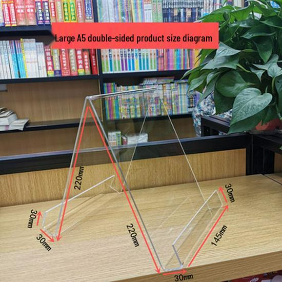 Acrylic Bookends and Stand for Books, Booklets, Records, and Displays