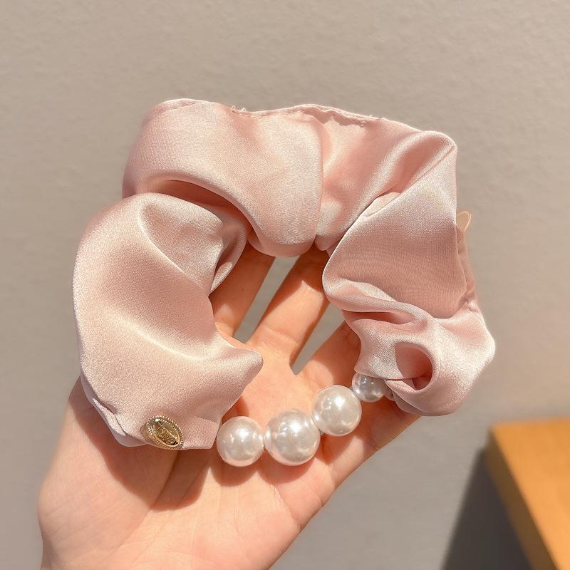 Korean Style Spring/Summer Floral Intestine Hair Scrunchie for Women – Elegant Ponytail Tie and Mori Girl Accessory.
