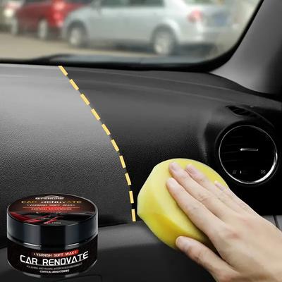 100g QIFENGHE Premium Auto Interior Renewal Wax Revitalizes Faded Plastic, Restores Softness To Leather, and Brightens Tires